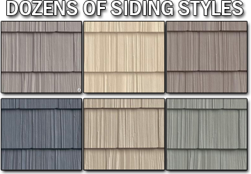 Dozens of siding styles